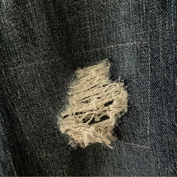 🐱 2 / $15 NWT Cat & Jack Girls High Rise Ankle Straight Stretch Distressed Jeans - Picture 3 of 6